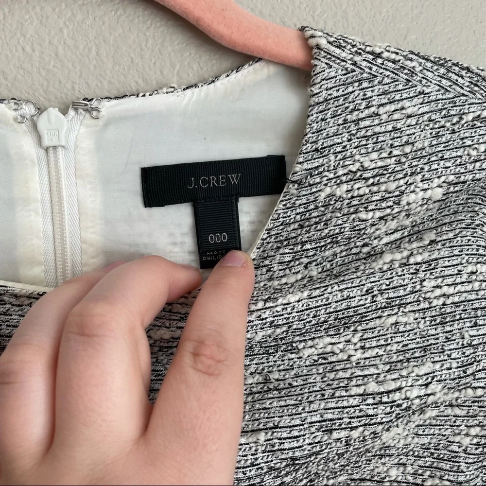J.crew tweed cap sleeve dress sz.000 missing belt